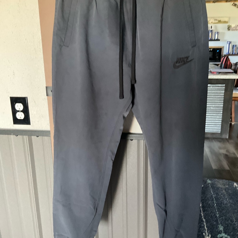 Nike Men's Dark Gray Jogger Pants with Drawstring